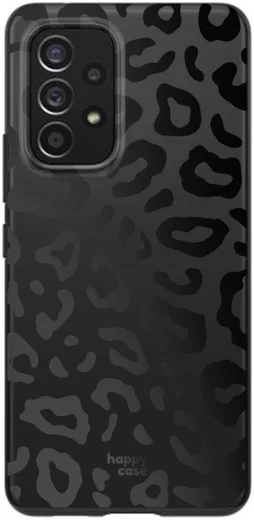 HappyCase Samsung Galaxy A53 Hoesje Flexibel TPU Luipaard Print Zwart afbeelding 1