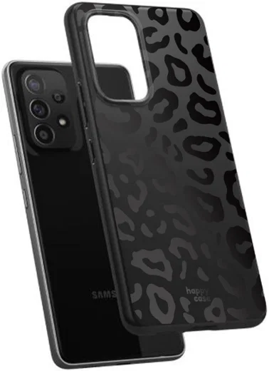 HappyCase Samsung Galaxy A53 Hoesje Flexibel TPU Luipaard Print Zwart afbeelding 2