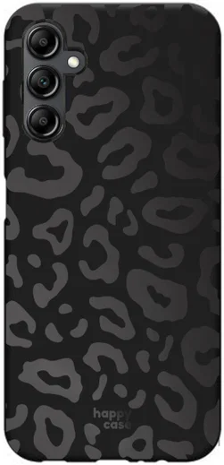 HappyCase Samsung Galaxy A14 Hoesje Flexibel TPU Luipaard Print Zwart afbeelding 1
