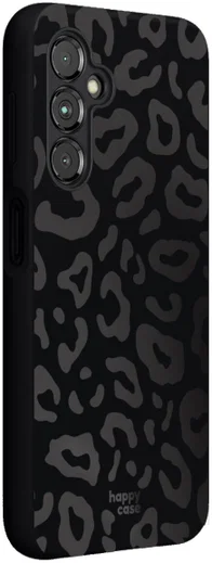 HappyCase Samsung Galaxy A14 Hoesje Flexibel TPU Luipaard Print Zwart afbeelding 4