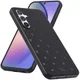 HappyCase Samsung Galaxy A54 Hoesje Flexibel TPU Hartjes Print Zwart afbeelding 5