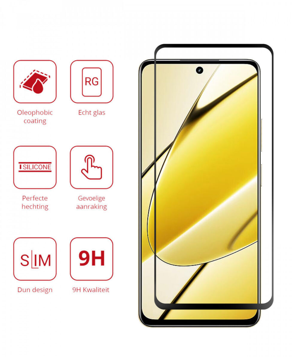 Rosso Realme 11 9H Tempered Glass Screen Protector afbeelding 2