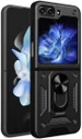 Samsung Galaxy Z Flip 5 Hoesje Magnetische Kickstand Back Cover Zwart