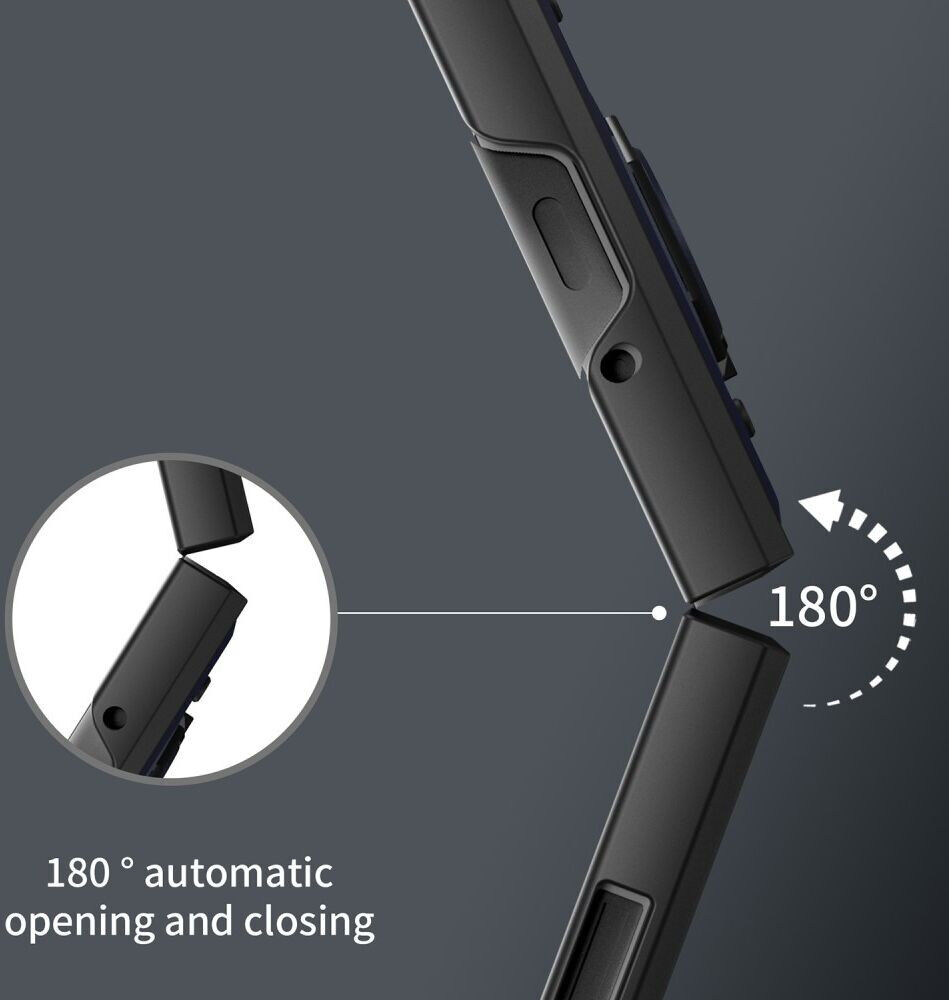 Samsung Galaxy Z Flip 5 Hoesje Magnetische Kickstand Back Cover Zwart afbeelding 5
