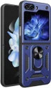 Samsung Galaxy Z Flip 5 Hoesje Magnetische Kickstand Back Cover Blauw