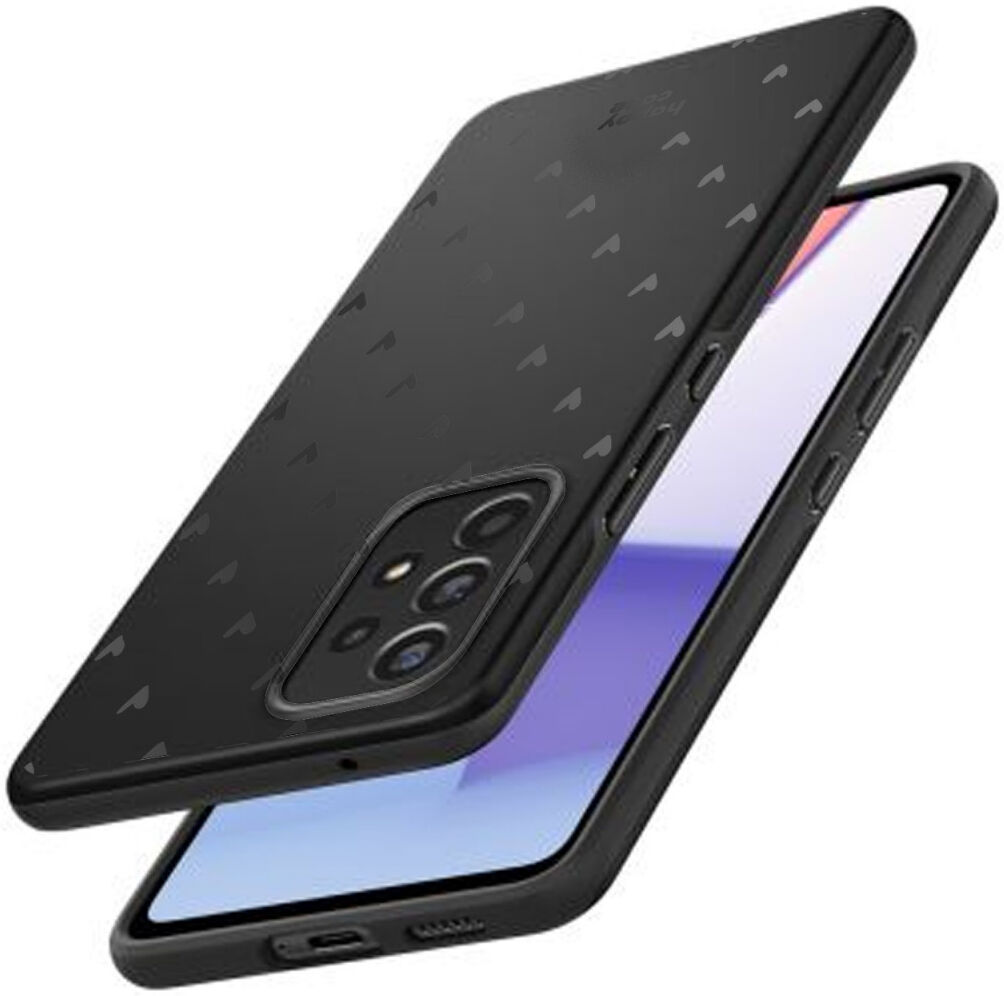 HappyCase Samsung Galaxy A53 Hoesje Flexibel TPU Hartjes Print Zwart afbeelding 5