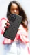 HappyCase Samsung Galaxy A53 Hoesje Flexibel TPU Hartjes Print Zwart afbeelding 6