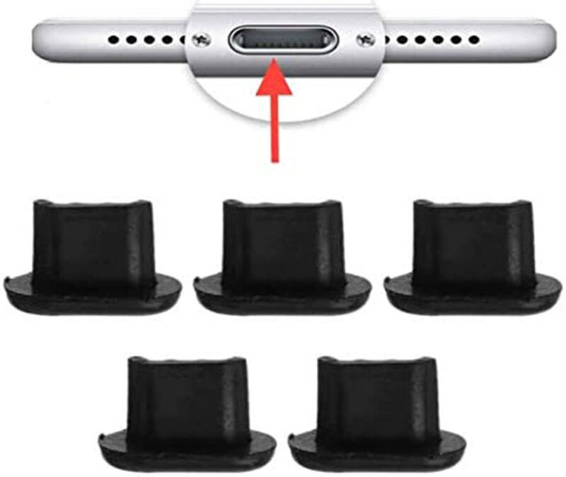 Stofdichte Plug (2-Pack) voor Micro-USB poort Zwart afbeelding 5