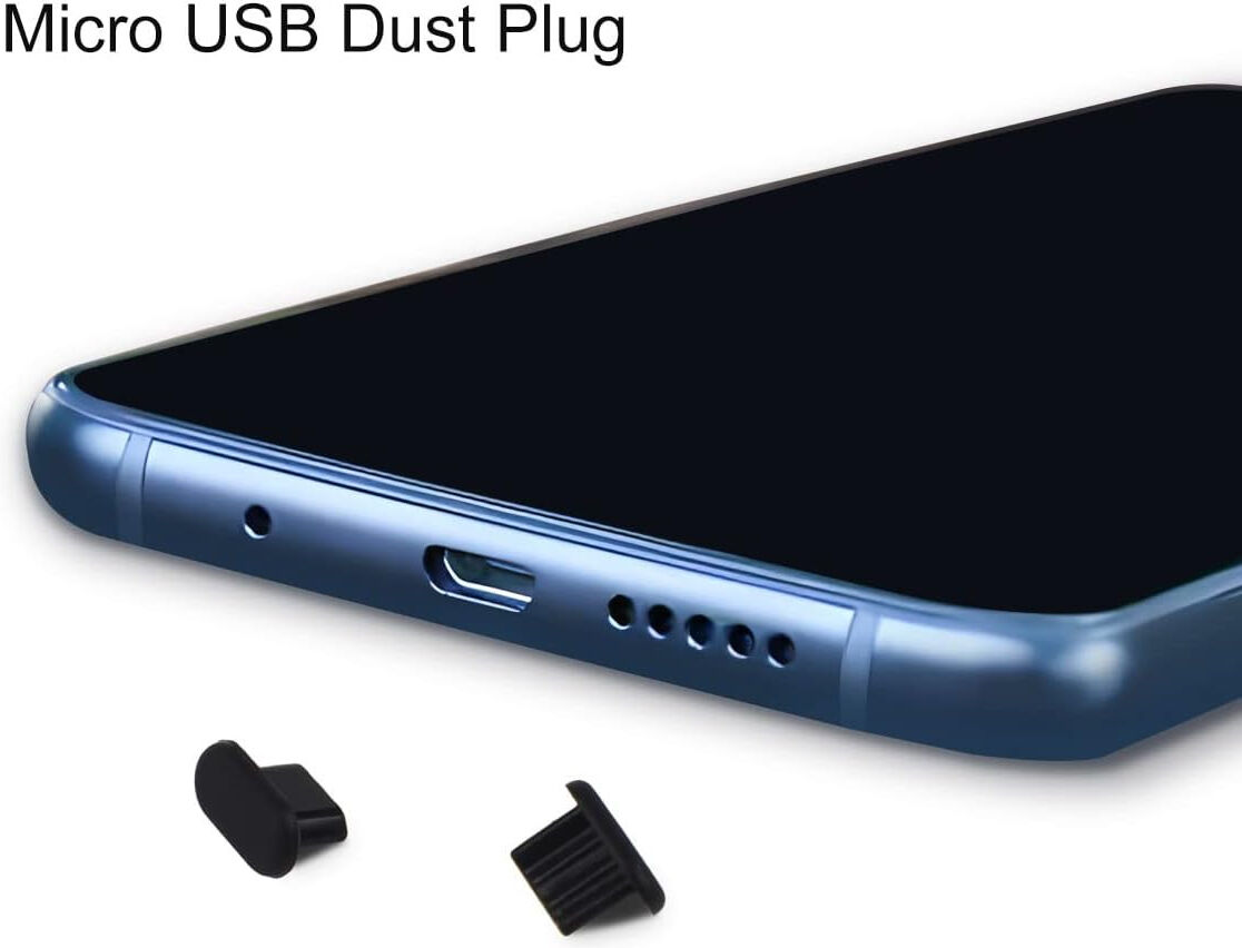 Stofdichte Plug (2-Pack) voor Micro-USB poort Zwart afbeelding 4