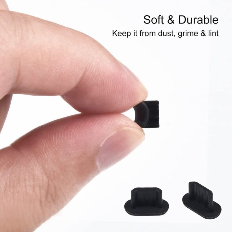 Stofdichte Plug (2-Pack) voor Micro-USB poort Zwart afbeelding 7