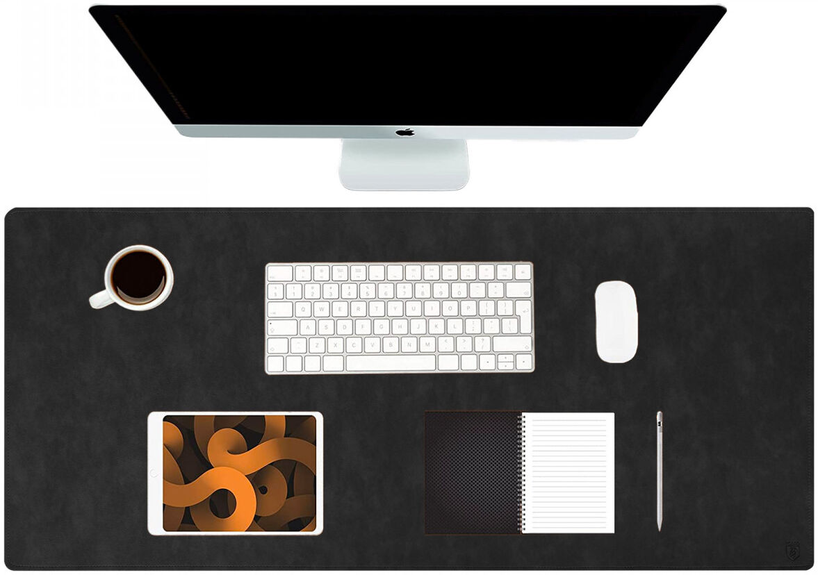 Rosso Element Muismat XXL voor Bureau/Kantoor Kunstleer Zwart afbeelding 1
