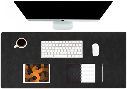 Rosso Element Muismat XXL voor Bureau/Kantoor Kunstleer Zwart afbeelding 1