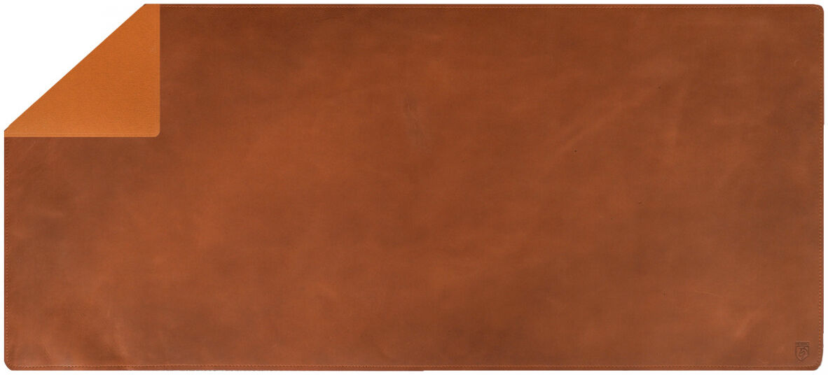 Rosso Deluxe Muismat XXL voor Bureau/Kantoor Leer Bruin afbeelding 4