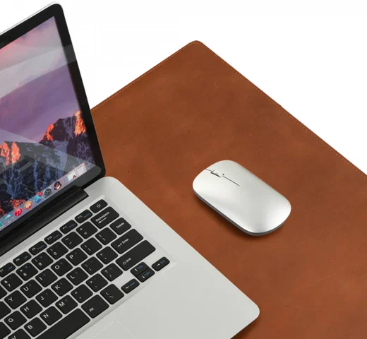 Rosso Deluxe Muismat XXL voor Bureau/Kantoor Leer Bruin afbeelding 2