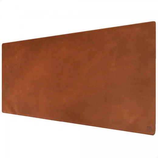 Rosso Deluxe Muismat XXL voor Bureau/Kantoor Leer Bruin afbeelding 9