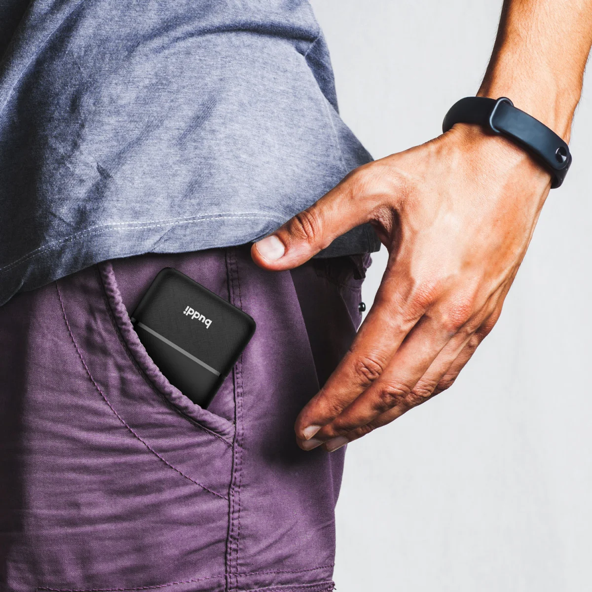 Buddi Go Powerbank USB-C Reisformaat Mini Compact 5.000 mAh Zwart afbeelding 6