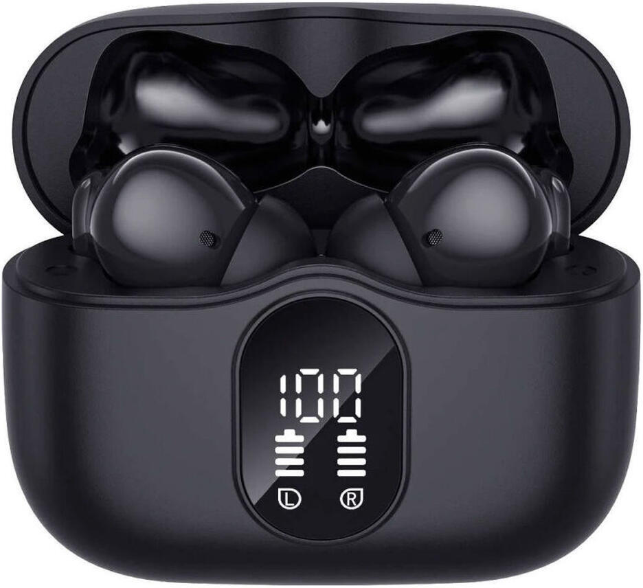 SBG Draadloze Oordopjes Noise Cancelling Bluetooth met Display Zwart afbeelding 11