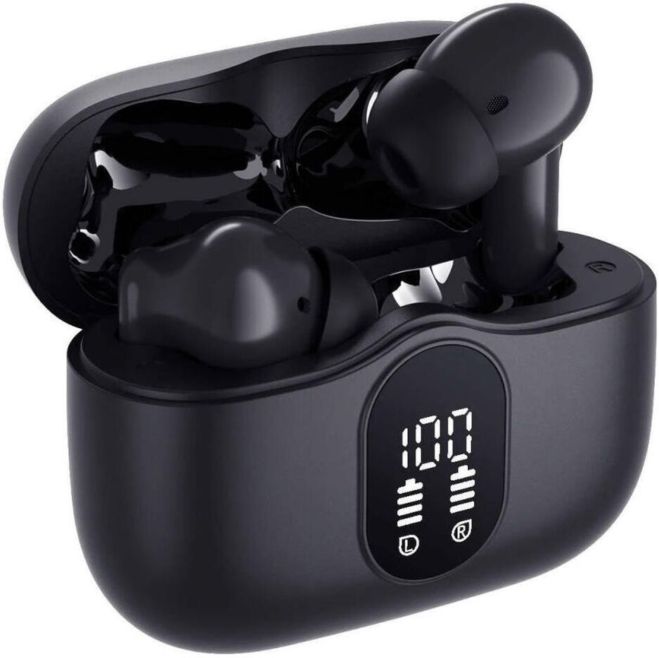 SBG Draadloze Oordopjes Noise Cancelling Bluetooth met Display Zwart afbeelding 13