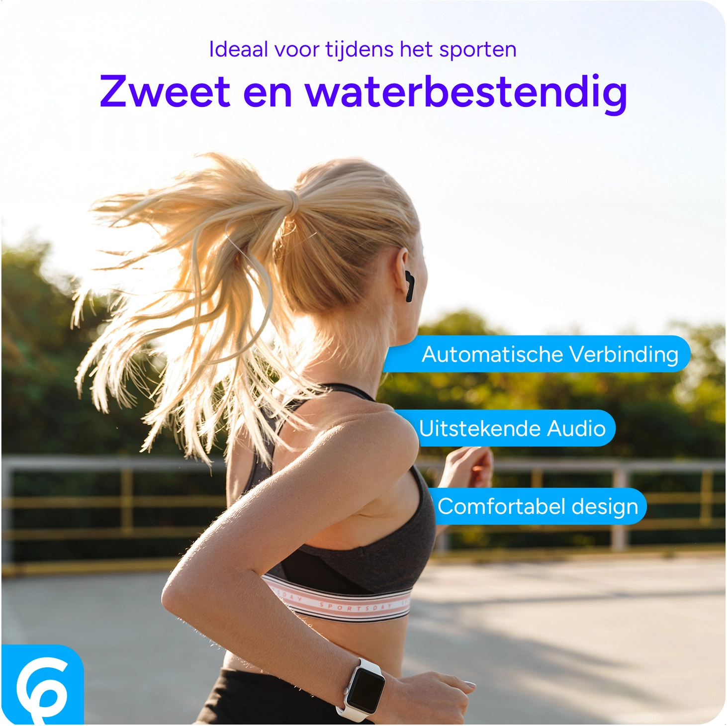 SBG Draadloze Oordopjes Noise Cancelling Bluetooth met Display Zwart afbeelding 2