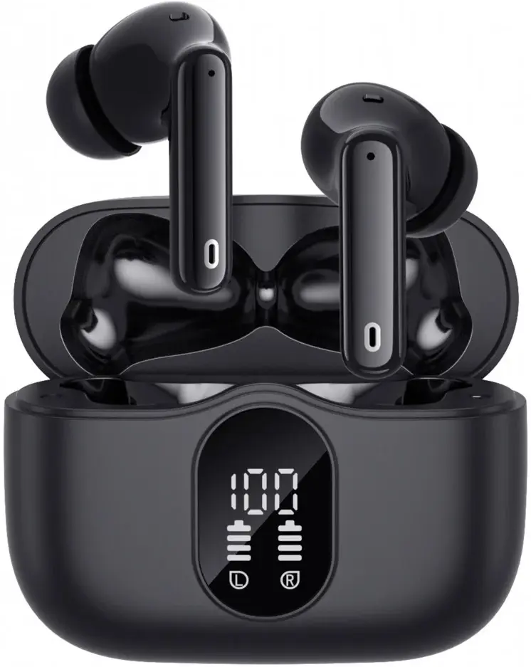 SBG Draadloze Oordopjes Noise Cancelling Bluetooth met Display Zwart afbeelding 9