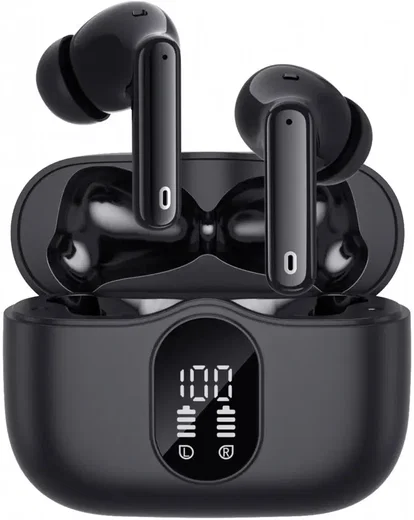 SBG Draadloze Oordopjes Noise Cancelling Bluetooth met Display Zwart afbeelding 9