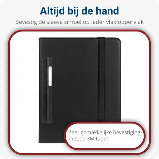 Rosso Deluxe Pennen Houder / Sleeve voor Tablet/iPad/Notitieboek Zwart afbeelding 3