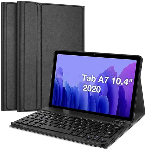 Samsung Galaxy Tab A7 (2020 / 2022) Bluetooth Toetsenbord Hoes Zwart afbeelding 1