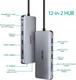 Choetech USB-C Thunderbolt Docking Station Adapter voor MacBook Grijs afbeelding 3
