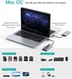 Choetech USB-C Thunderbolt Docking Station Adapter voor MacBook Grijs afbeelding 5