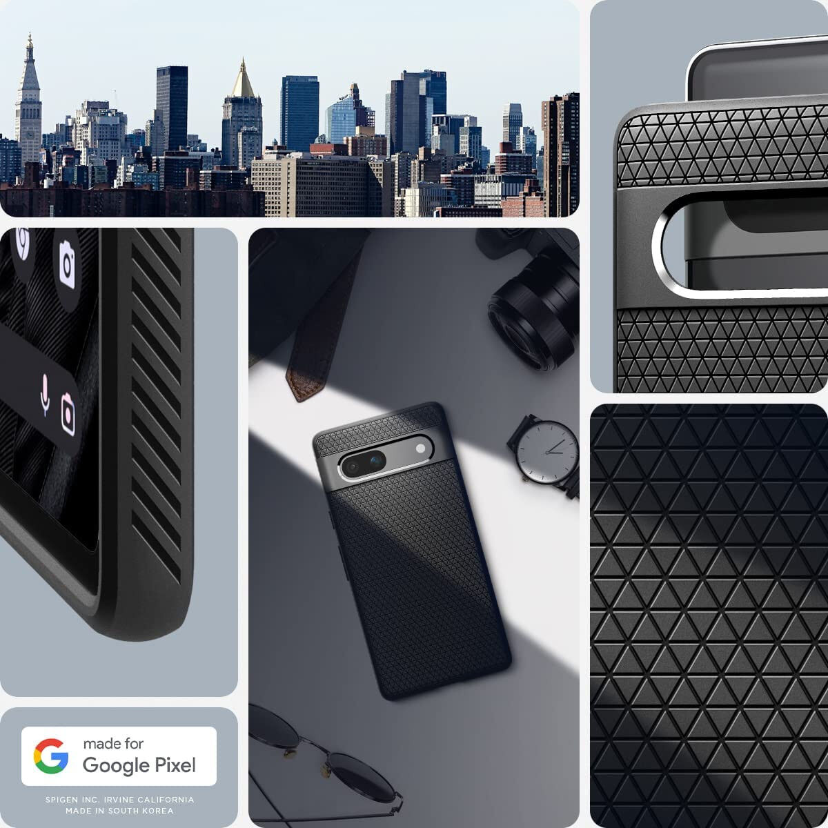 Spigen Liquid Air Google Pixel 7a Hoesje Back Cover Zwart afbeelding 2