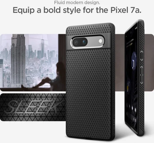 Spigen Liquid Air Google Pixel 7a Hoesje Back Cover Zwart afbeelding 3