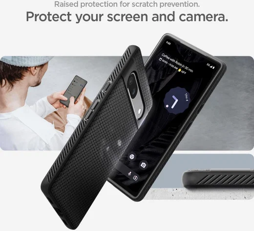 Spigen Liquid Air Google Pixel 7a Hoesje Back Cover Zwart afbeelding 5