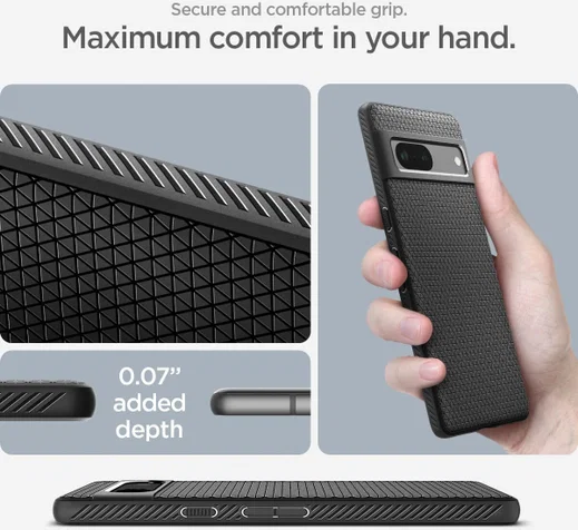 Spigen Liquid Air Google Pixel 7a Hoesje Back Cover Zwart afbeelding 6