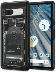 Spigen Ultra Hybrid Zero One Google Pixel 7a Hoesje Transparant Zwart afbeelding