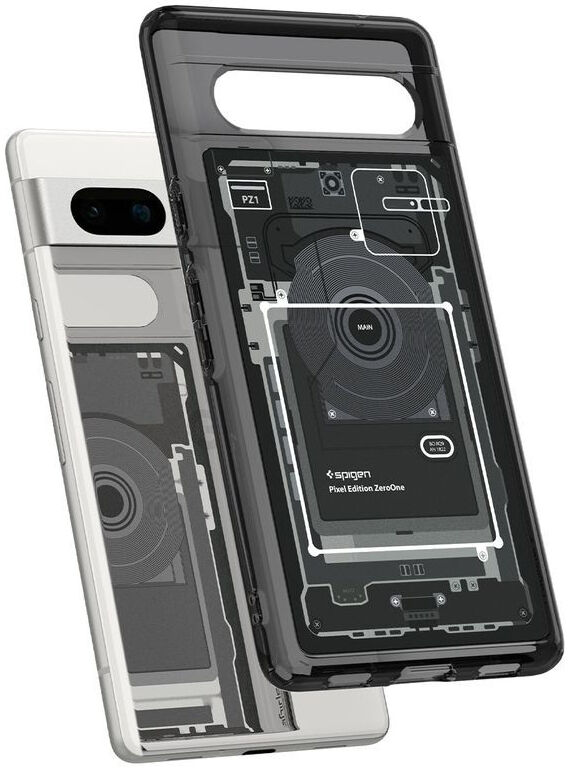 Spigen Ultra Hybrid Zero One Google Pixel 7a Hoesje Transparant Zwart afbeelding 9