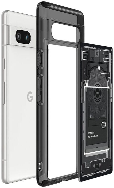 Spigen Ultra Hybrid Zero One Google Pixel 7a Hoesje Transparant Zwart afbeelding 10