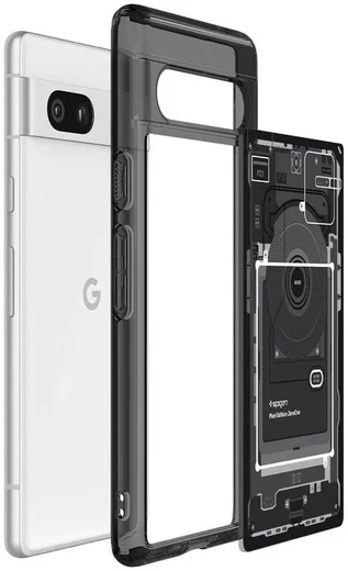 Spigen Ultra Hybrid Zero One Google Pixel 7a Hoesje Transparant Zwart afbeelding 10