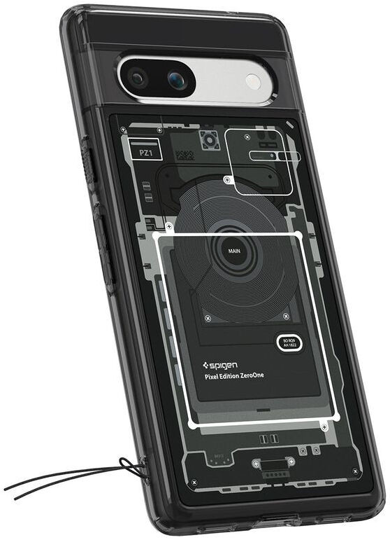 Spigen Ultra Hybrid Zero One Google Pixel 7a Hoesje Transparant Zwart afbeelding 11