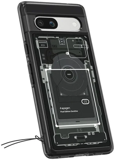 Spigen Ultra Hybrid Zero One Google Pixel 7a Hoesje Transparant Zwart afbeelding 11