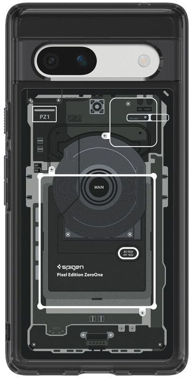 Spigen Ultra Hybrid Zero One Google Pixel 7a Hoesje Transparant Zwart afbeelding 12