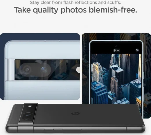 Spigen EZ Fit Optik Pro Google Pixel 7a Camera Lens Protector Zwart (2-Pack) afbeelding 5