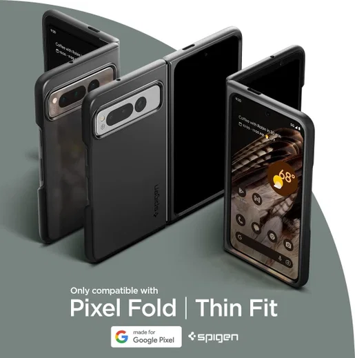 Spigen Thin Fit Google Pixel Fold Hoesje Back Cover Zwart afbeelding 8