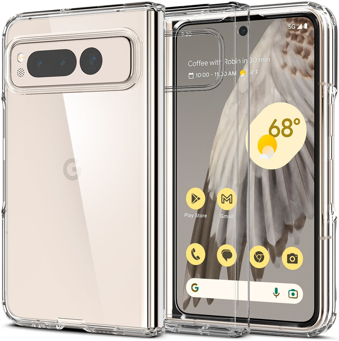 Spigen Ultra Hybrid Google Pixel Fold Hoesje Back Cover Transparant afbeelding 1