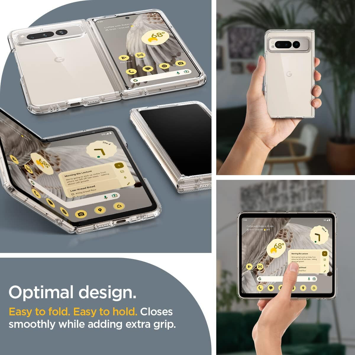 Spigen Ultra Hybrid Google Pixel Fold Hoesje Back Cover Transparant afbeelding 5