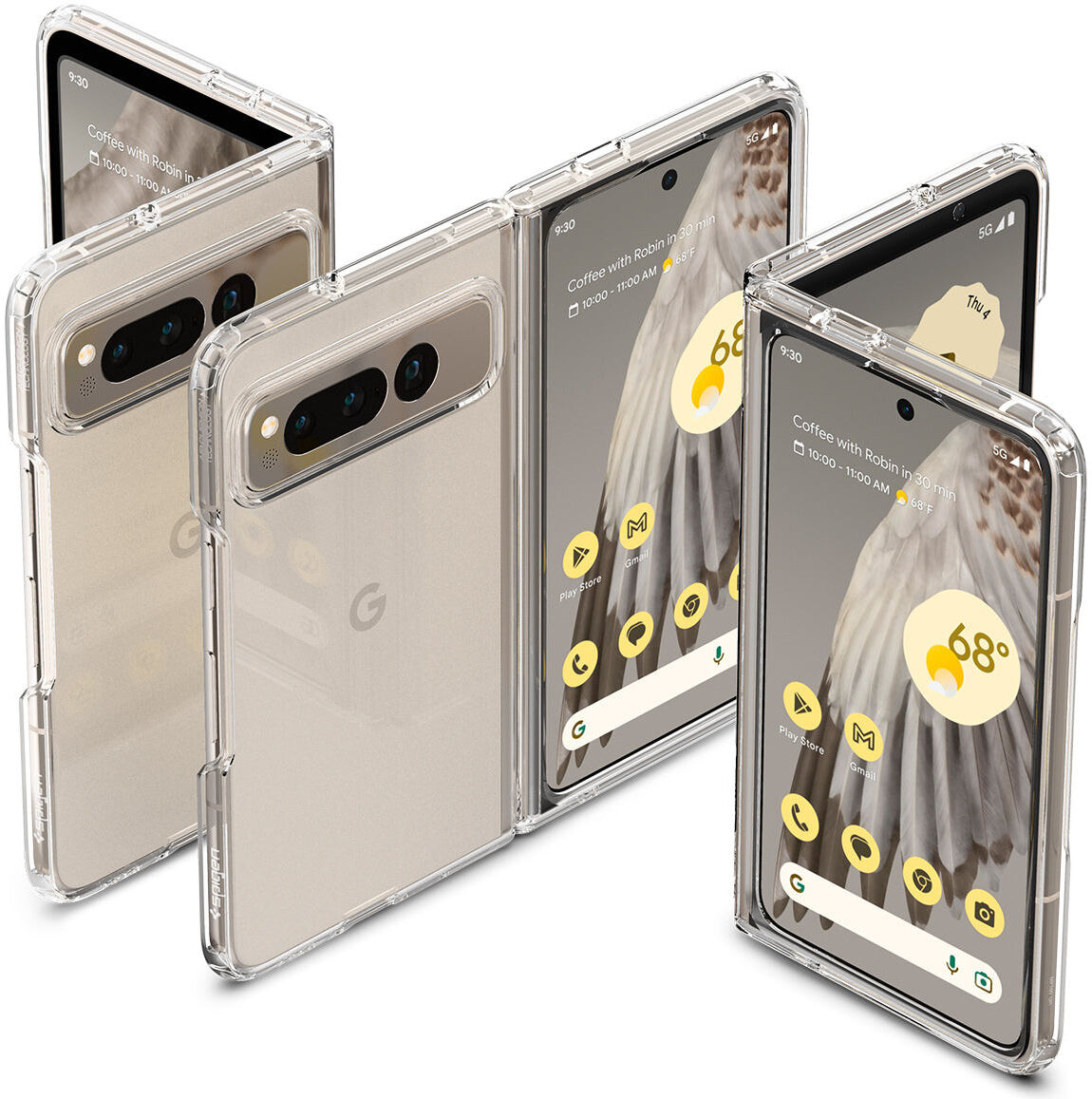 Spigen Ultra Hybrid Google Pixel Fold Hoesje Back Cover Transparant afbeelding 9