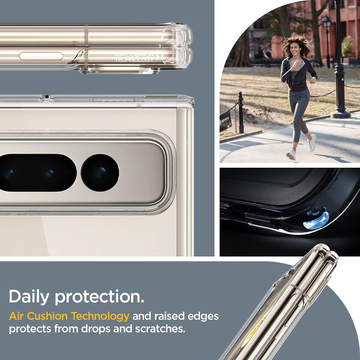 Spigen Ultra Hybrid Google Pixel Fold Hoesje Back Cover Transparant afbeelding 6