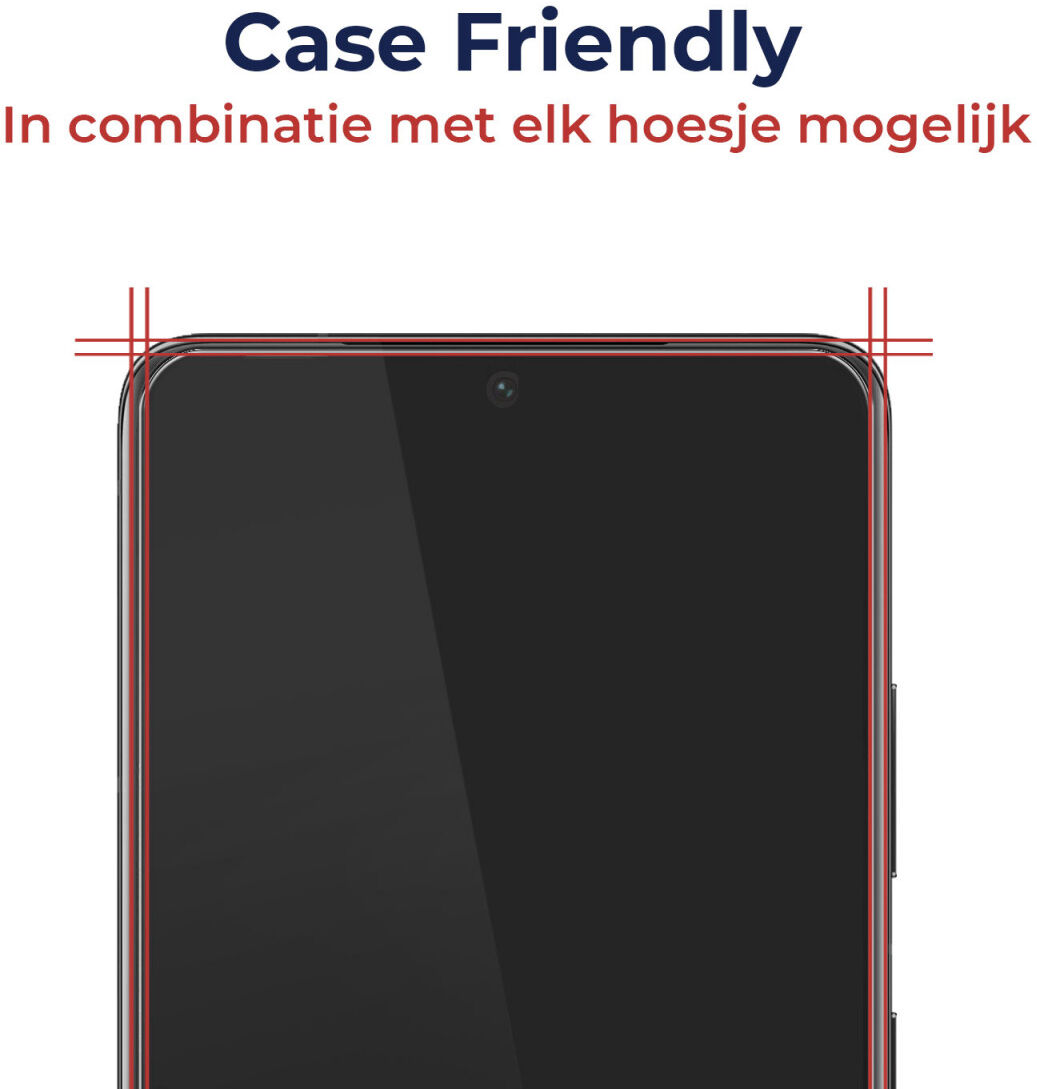 Rosso Google Pixel 7a Tempered Glass Fingerprint en Case Friendly afbeelding 4