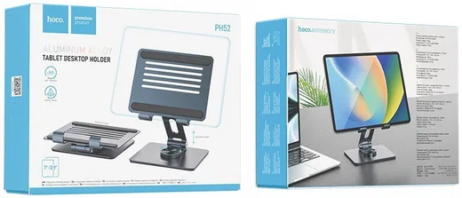 Hoco PH52 Bureau Houder Smartphone/Tablet/Laptop Grijs afbeelding 9