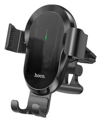 Hoco Ventilatierooster Telefoonhouder Auto met Draadloze Oplader 15W afbeelding