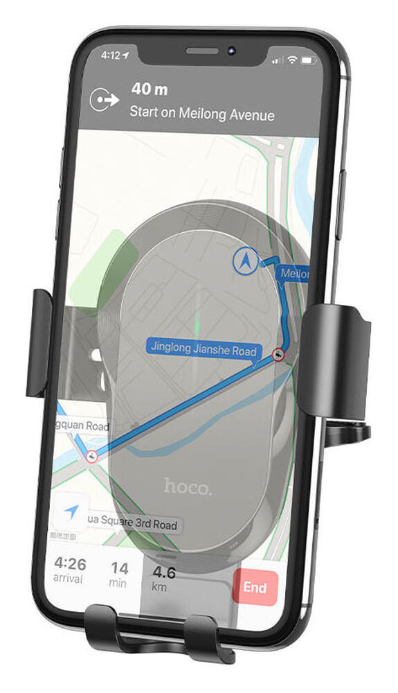 Hoco Ventilatierooster Telefoonhouder Auto met Draadloze Oplader 15W afbeelding 5